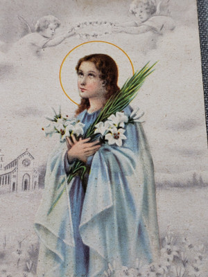 Vintage Holy Prayer Card St Maria Goretti Catholic Religious Christian A83