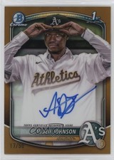 2025 Bowman Chrome Prospect Gold Refractor 17/50 Ayden Johnson #CPA-AJ Auto 4k8