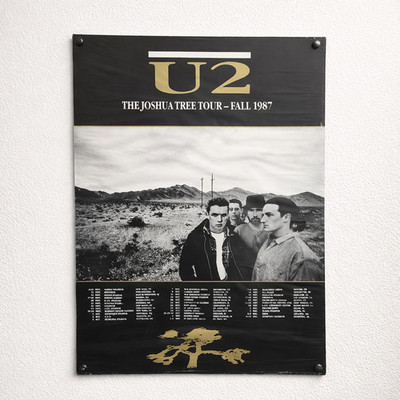 U2ポスター(ポスターのみ) Original Vintage U2 Joshua Tree Poster 1987 Tour Winterland