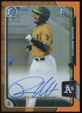 2015 Bowman Chrome Draft Richie Martin 1st Bowman ORANGE Refractor Auto /25 As