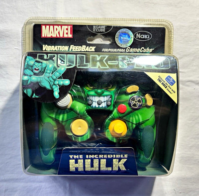 Naki Hulk-Pad Wired Controller w/ Vibration for Nintendo GameCube Green