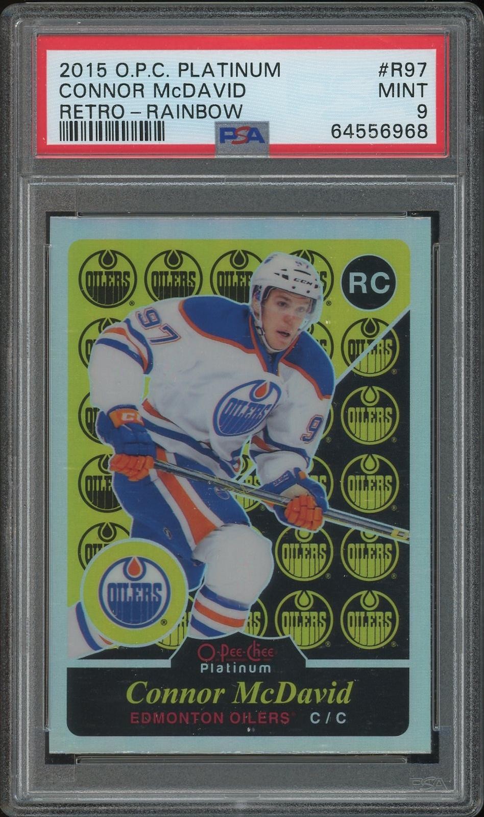 2015/16 O-Pee-Chee Platinum Connor McDavid Retro Rainbow Rookie PSA 9 (MINT)