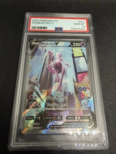 Pokemon 2022 Go Secret Rare Mewtwo VSTAR #086 PSA 10 Gem Mint
