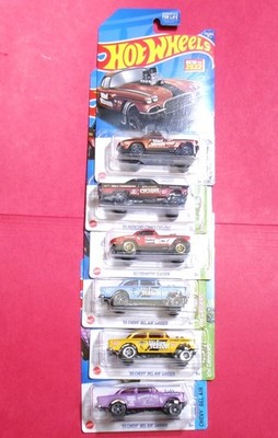 HOT WHEELS LOT OF 6  NHRA DRAG RACING GASSER RACE CARS MINT ON CARDS