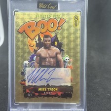 2025 Wild card Haunted Hits Multi Sport Mike Tyson Gold Vinyl 1/1 Auto Boo!