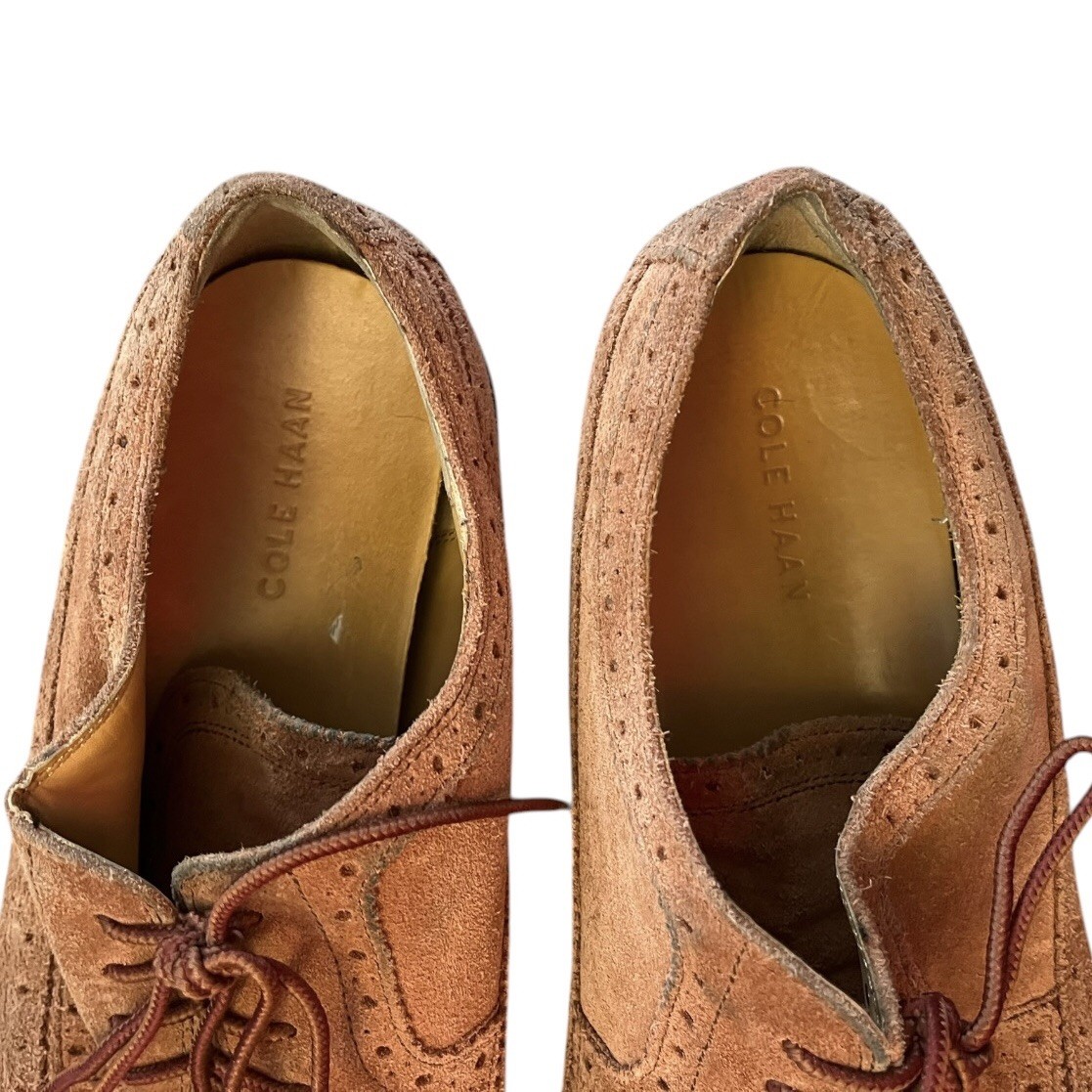 Cole Haan Lunargrand Wingtip Oxford Shoes Mens 15M Tobacco  display picture 1