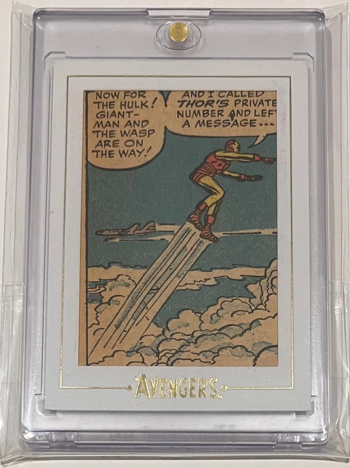 MARVEL COMIC CUT - 2015 - AVENGERS: SA - AVGOLD3 GOLD - 60/77 - IRON MAN - AV #3 - Image 3 of 4