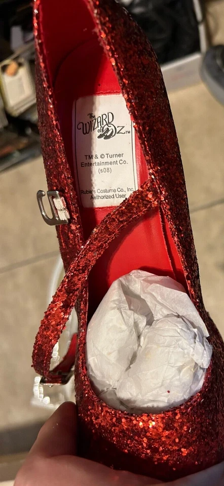 Rubie's Wizard of Oz Dorothy Costume Ruby Slippers High Heel Shoes NEW 5-6 Small - Image 3 of 4