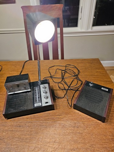 Longines Symphonette Slumber Center alarm Clock Radio w/ satellite speaker