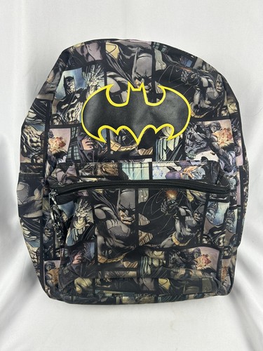 DC Comics Batman Comic Print & Logo schwarz Rucksack Fronttasche - Bild 1 von 6