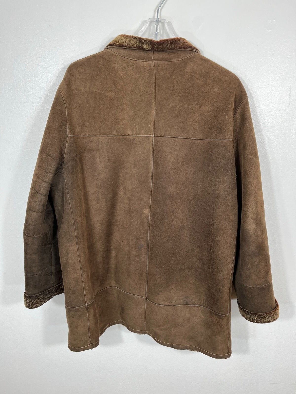 Lightweight shearling fur jacket Medium brown - image 4