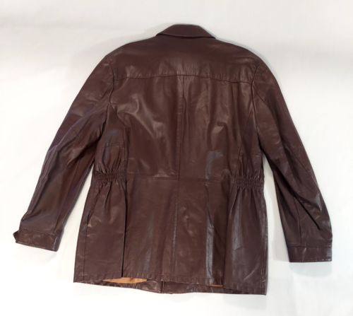 Remy Leather Mike Caruso Vintage Made In USA braune Lederjacke, Größe 46 - Bild 11 von 24