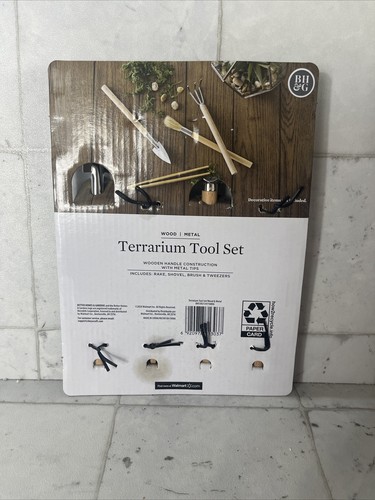 Better Homes & Gardens Terrarium Werkzeug Set Holz Metall Rechen Schaufel Bürste Pinzette - Bild 2 von 4
