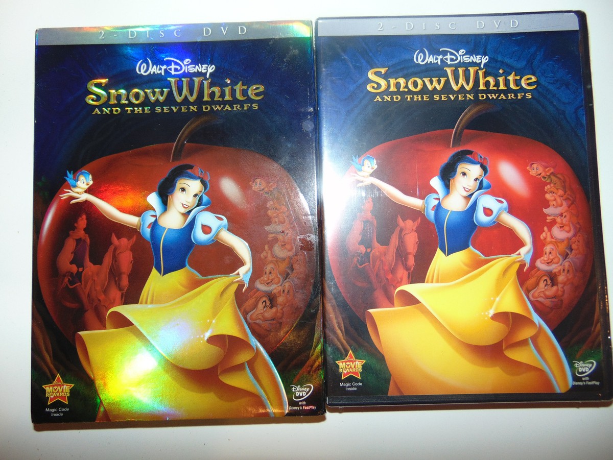 🎀 New DVD Disney Snow White Seven 7 Dwarfs 2 Disc Sleeve Set