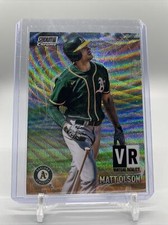 2021 Topps Stadium Clube Chrome Matt Olson Virtual Reality Wave Refractor VR-10