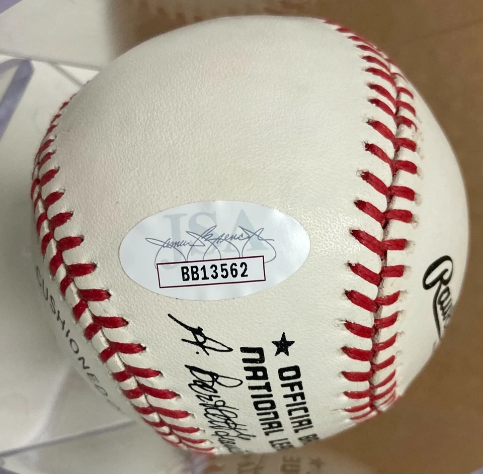 БЕЙСБОЛЬНЫЙ МЯЧ BILL TERRY SWEET SPOT С ПОДПИСЬЮ RAWLINGS ONL (GIAMATTI) - ПОЛНОЕ ПИСЬМО JSA - Изображение 4 из 4