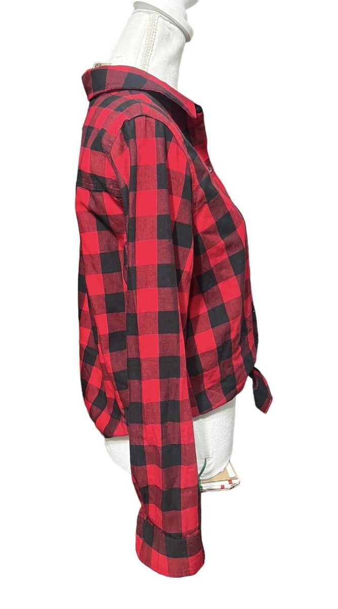 Madewell Womens M Flannel Front Tie Shirt Long Sleeve Madewell Womens M Flannel Front Tie Shirt Long Sleeve