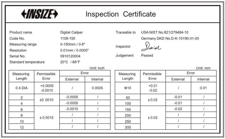 Insize Digital Caliper 1108-300 Electronic Caliper 0 - 12" - Image 4 of 4