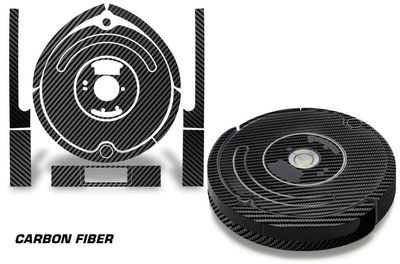 Skin Decal Wrap Für iRobot Roomba 500/600 Serie Staubsauger Aufkleber Set CARBON