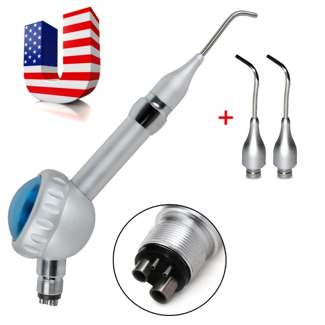 Dental Air Flow Polisher Polishing Handpiece Jet 4 Hole + 2pc Spray
