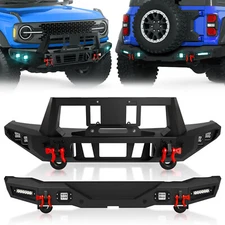 Front / Rear Bumper for 2021-2024 Ford Bronco Off-road Bumper with Winch Plate