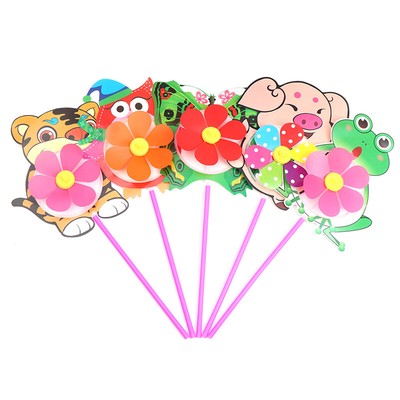 Lovely Cartoon Handmade Windmill Wind Spinner Kids Toys Yard Garden Decor3 m _cn