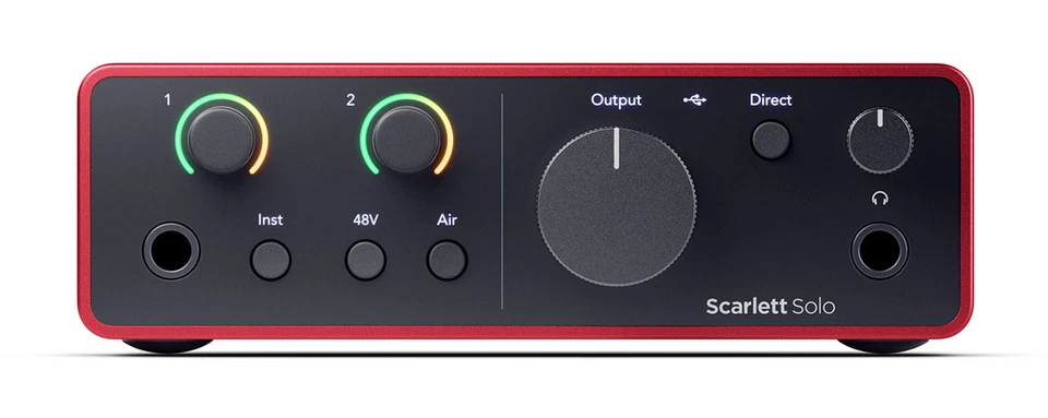 Focusrite Scarlett Solo 4th Gen Studio Recording USB Audio Interface+Microphone - Image 4 of 4