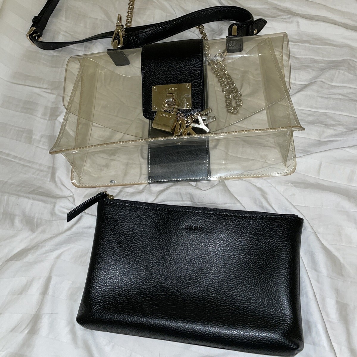 DKNY Elissa flap clear shoulder bag | eBay