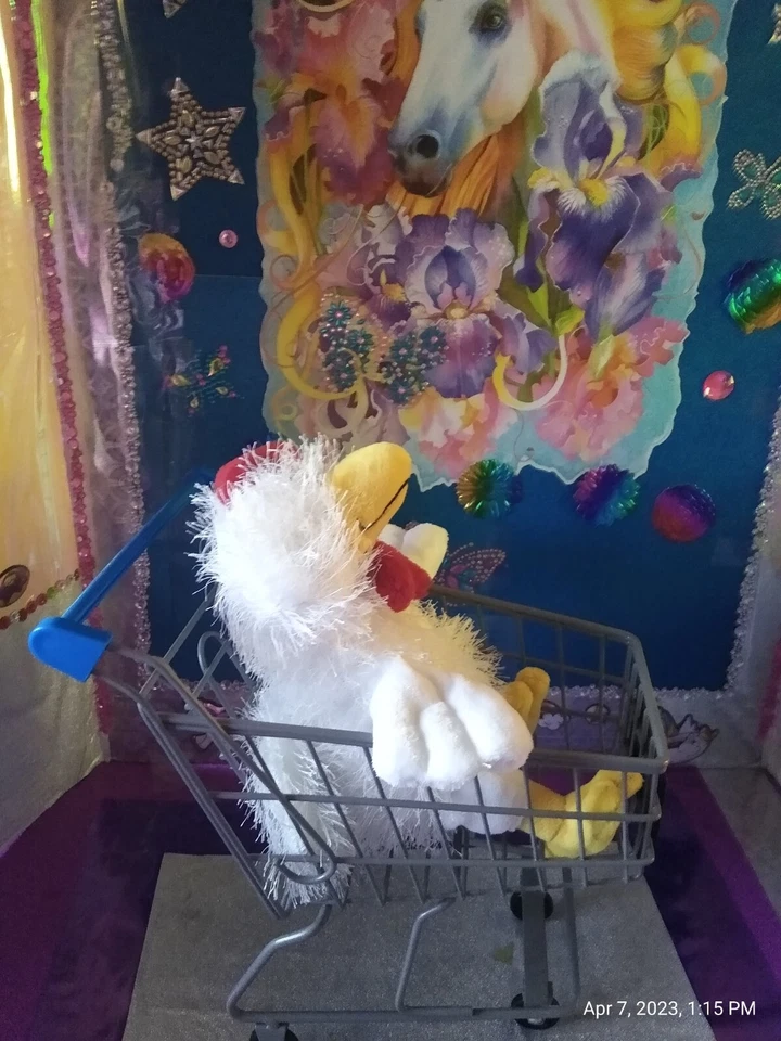 🦄Ganz / Webkinz Stringy "Chicken" White Color HM205 9" Plush! *No Code. - Image 3 of 4