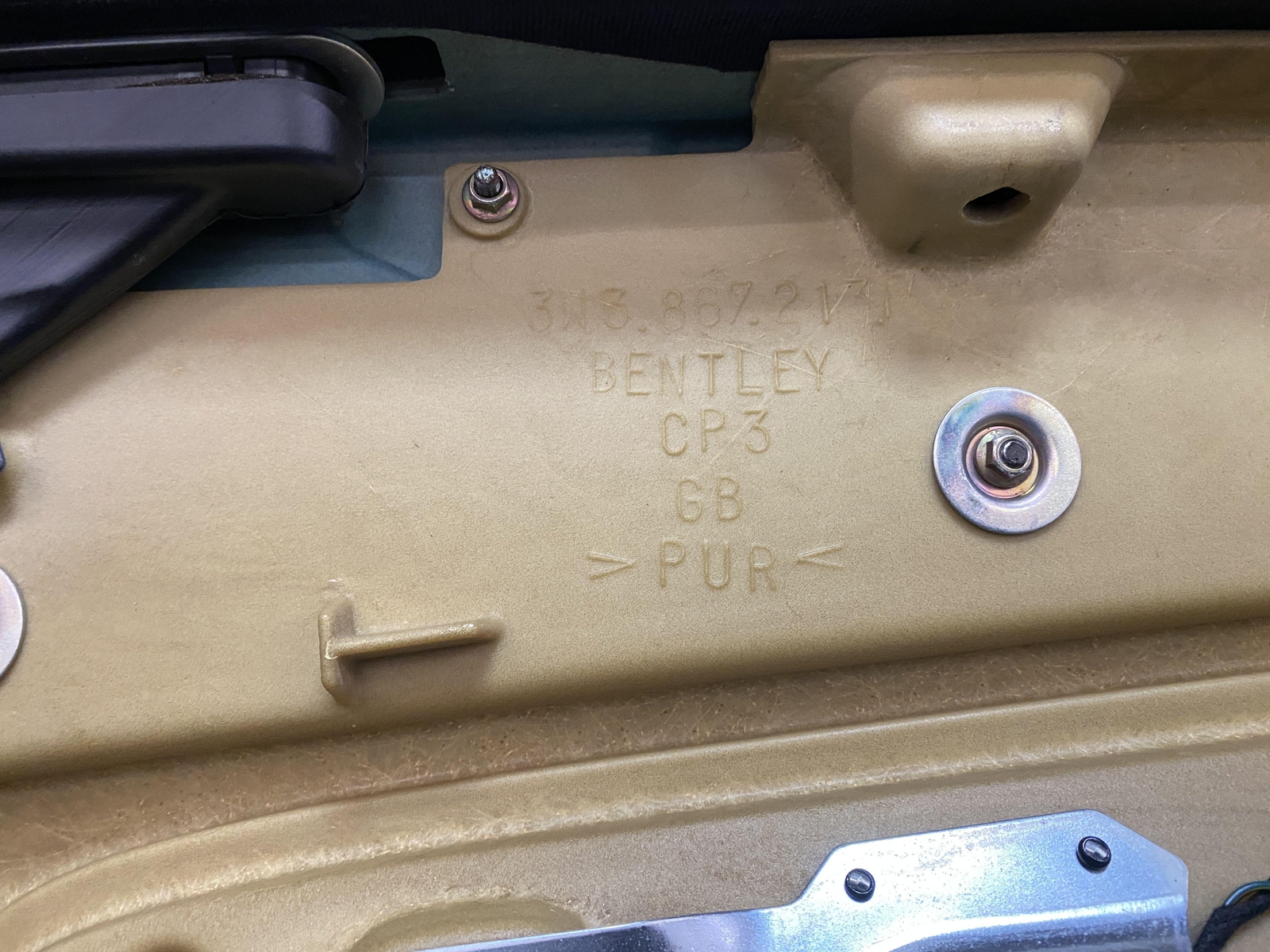 07-11 BENTLEY CONTINENTAL GT COUPE FRONT DRIVER LEFT INTERIOR DOOR TRIM PANEL