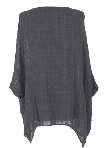 Women Italian Plain Lagenlook Batwing Cotton Blend Ladies Tunic Top Plus Sizes - Picture 25 of 54