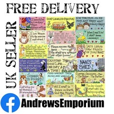 Smiley Sign Novelty Funny Hanging Wall Plaques mum dad nan kids maid signs wife