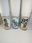 3 Mickey's Christmas Carol 1982 Coca-Cola Glasses Scrooge & Mickey Goofy Donald