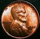 1945-D Lincoln Wheat Cent / Penny - 1DO-005 - Doubled Die Obverse - MS / BU!