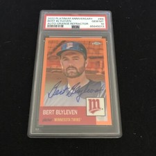 Bert Blyleven 2022 Topps Chrome Platinum Auto Orange Refractor 02/25 PSA 10