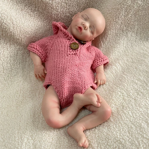 17" Full Silicone Reborn Doll Handmade Soft Painted Newborn Baby Birthday Gift - Picture 2 of 15