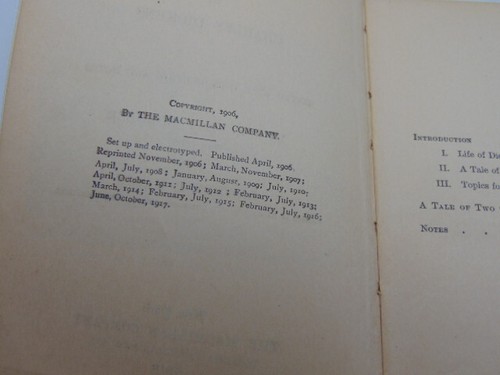 1918 Macmillan's Pocket Classics - Dickens' A Tale of Two Cities - HB - Picture 11 of 11