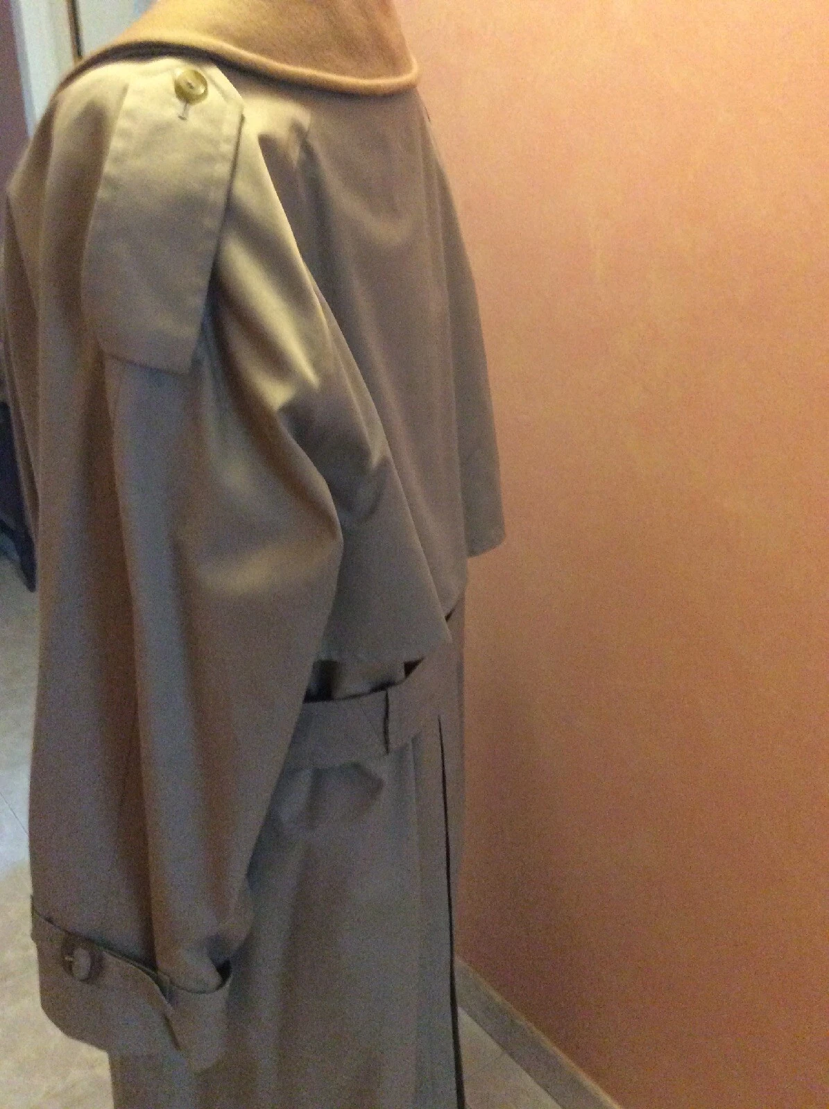 Authentic Burberry Mens Trench Coat With Removable Wool Liner Sz 42R