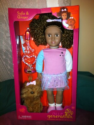 Our Generation~Safie & Ginger 18'' Doll & Pet Puppy Set with Accessories~NIB*READ