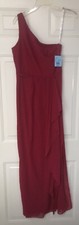 DB Studio Celebrate Red One Shoulder Long Dress Lined Size 6 ~ NEW TAGS $129.95