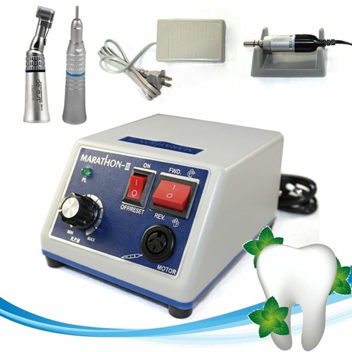 35K RPM Dental Lab Marathon Micromotor N3 Straight/Contra Angle Handpiece 10*Bur