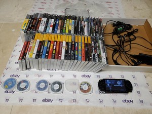 Sony Psp Playstation Portable Psp 1001 62 Games And Movies Chargers Ebay