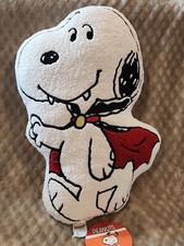 Peanuts Snoopy Halloween Vampire Dracula Sherpa 17" Plush Character Pillow NEW