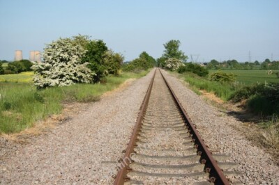 Foto 6x4 Gleis nach High Marnham Skegby\/SK7870 ehemalige Kohleversorgungsleitung fo c2010