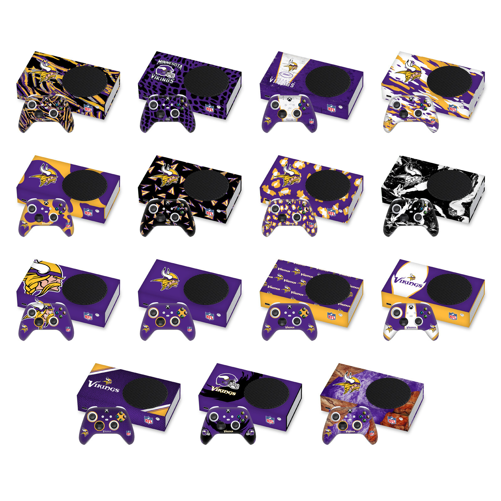 OFFICIAL NFL MINNESOTA VIKINGS VINYL SKIN FOR SERIES S CONSOLE & CONTROLLER