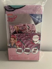 Nickelodeon JoJo Siwa Kids Feel the Music Pink 4 Piece Full Sheet Set NEW