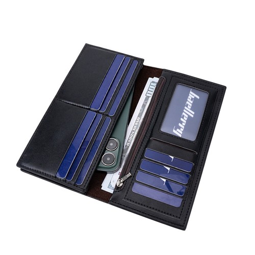 Men Leather Wallets Long Clutch Tassel Purse Credit Cards Holder Bag Handbag - Picture 12 of 15