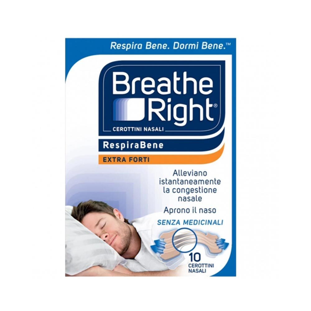 Breathe Right Extra Cerotti Nasali Extra Forte, 10 Pezzi