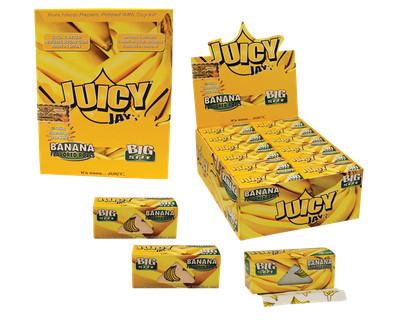 Juicy Jay´s Rolls King Size Banana Aroma Blättchen Rolle Dreh Zigarettenpapier