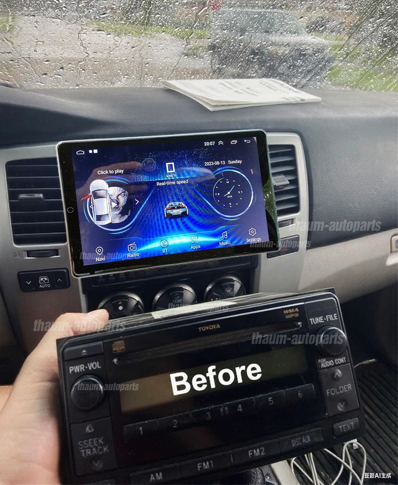 Для 2003-2009 Toyota 4Runner GPS стерео радио Android 15 навигатор Wifi DSP FM-плеер - Изображение 3 из 4